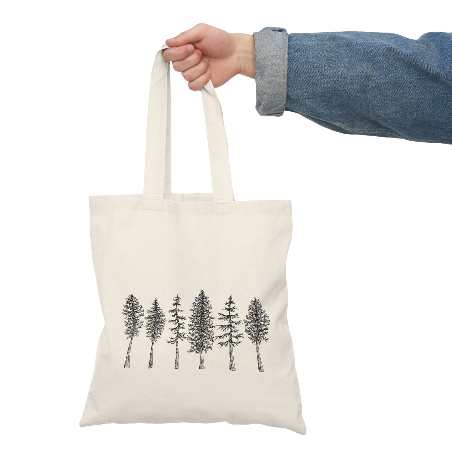 Tree Line / Forest Natural Tote Bag