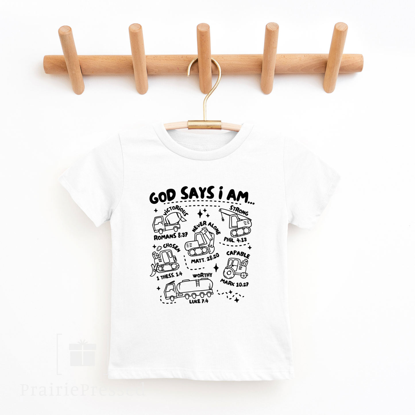 God says I am - Toddler's Fine Jersey Tee