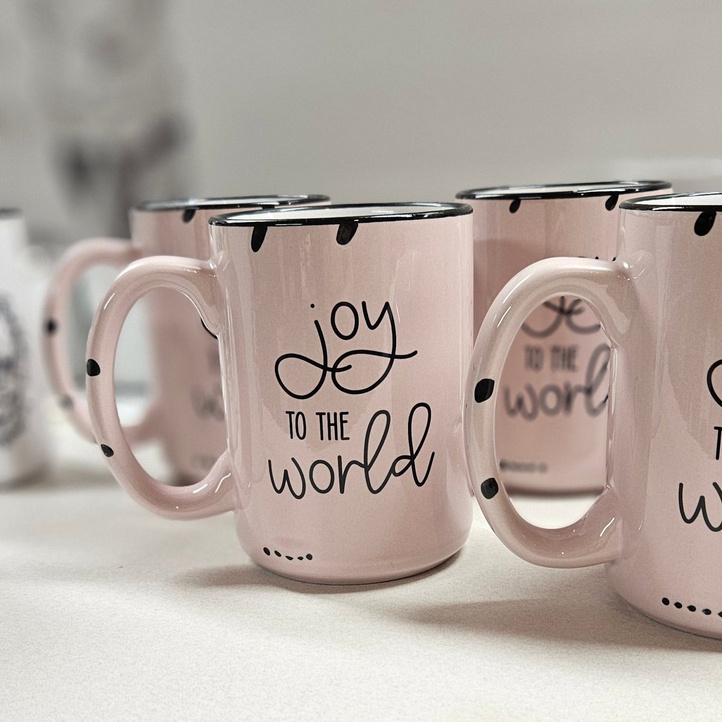 Joy to the World Rustic Chipped Ceramic Mug