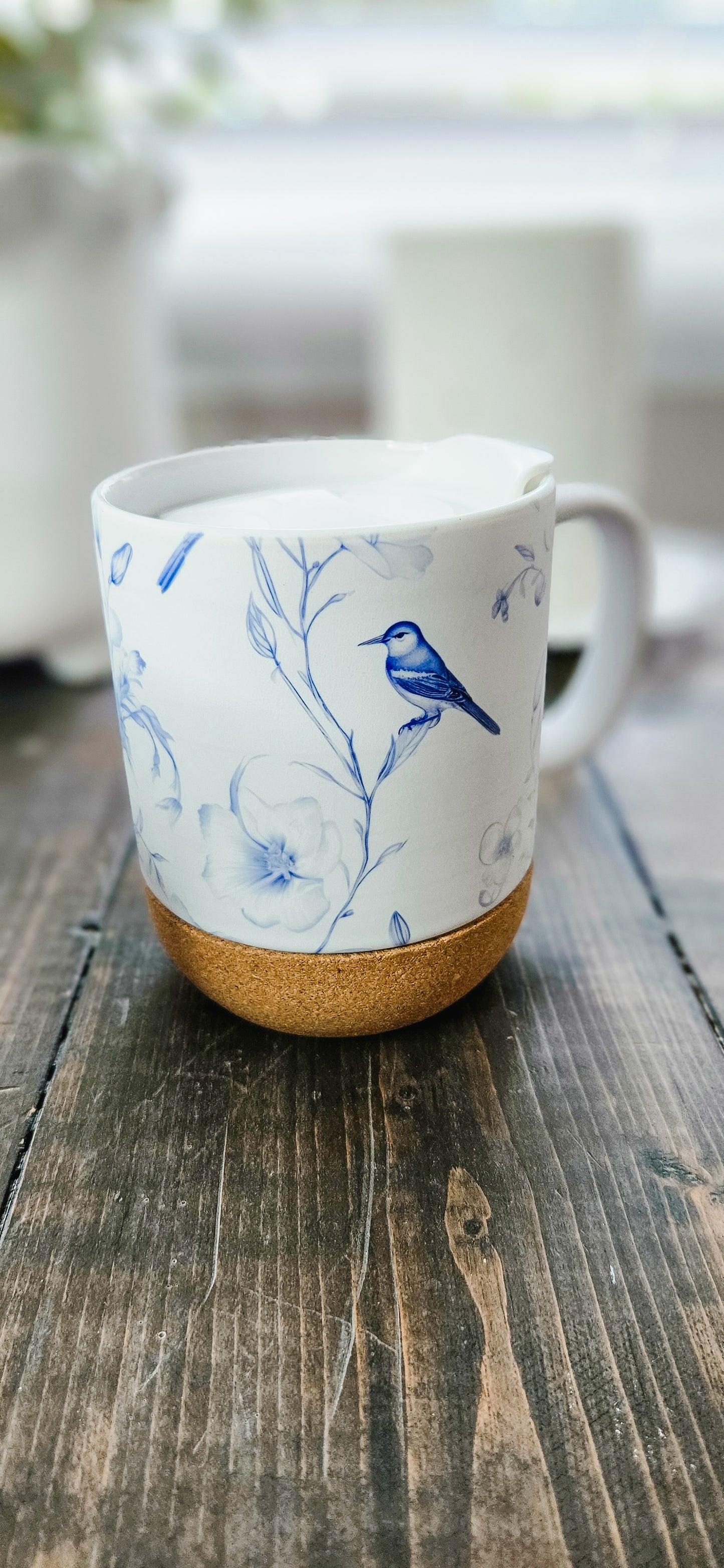 Chinoiserie Blue Floral On-The-Go Travel Mug