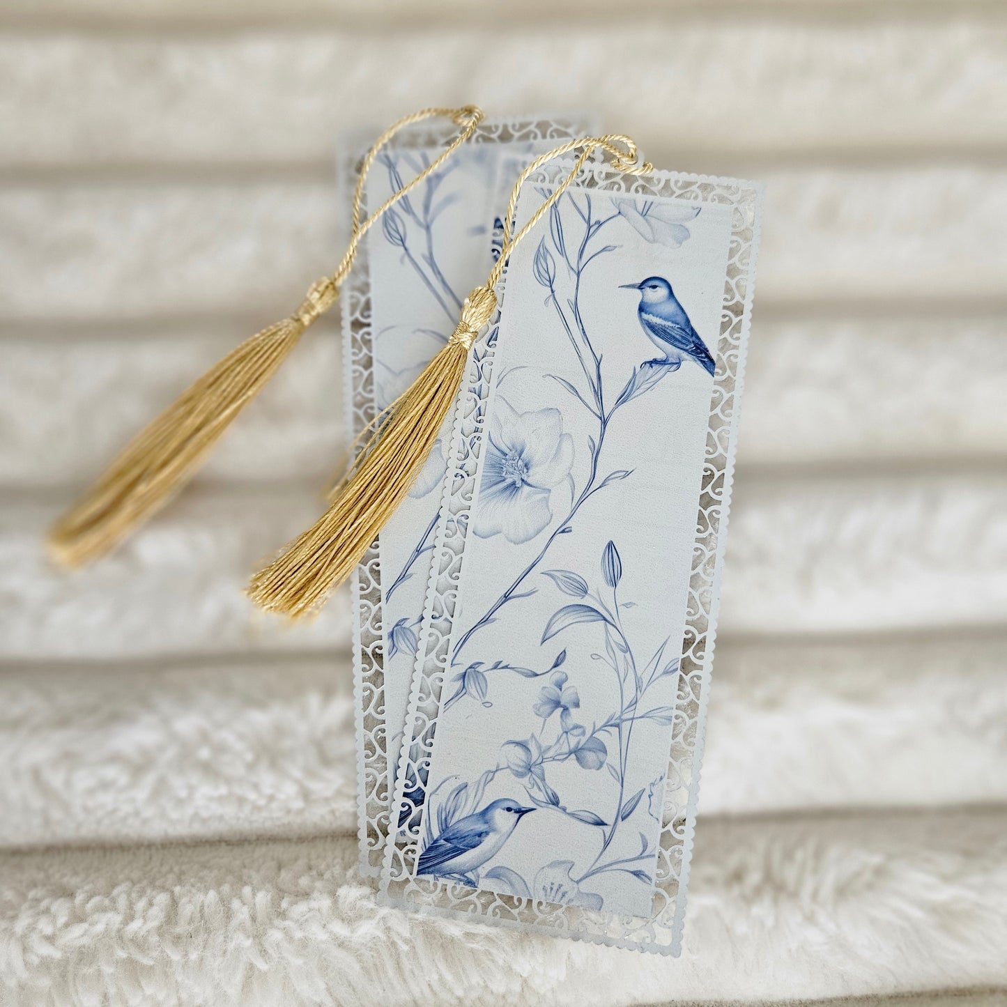 Bookmark - Chinoiserie Bird Floral Pattern
