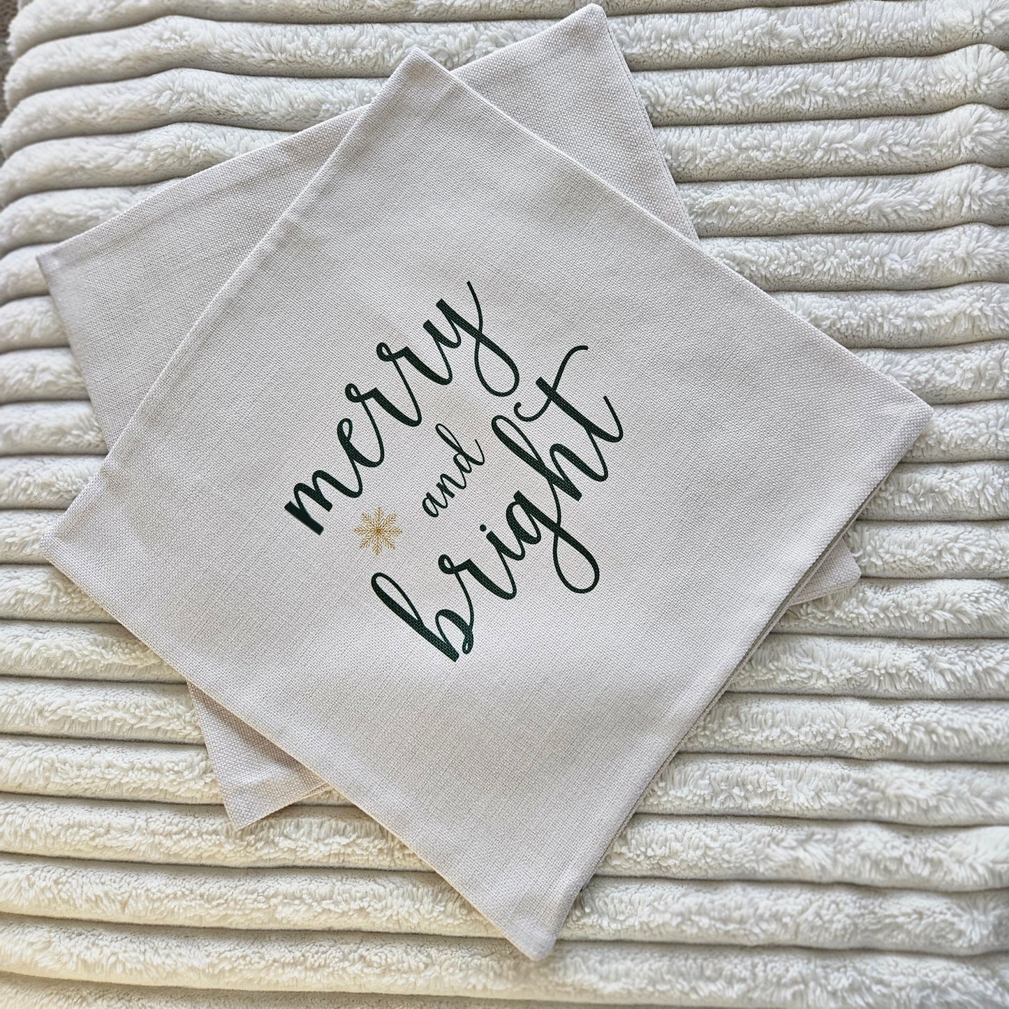 Merry and Bright Pillow Cover