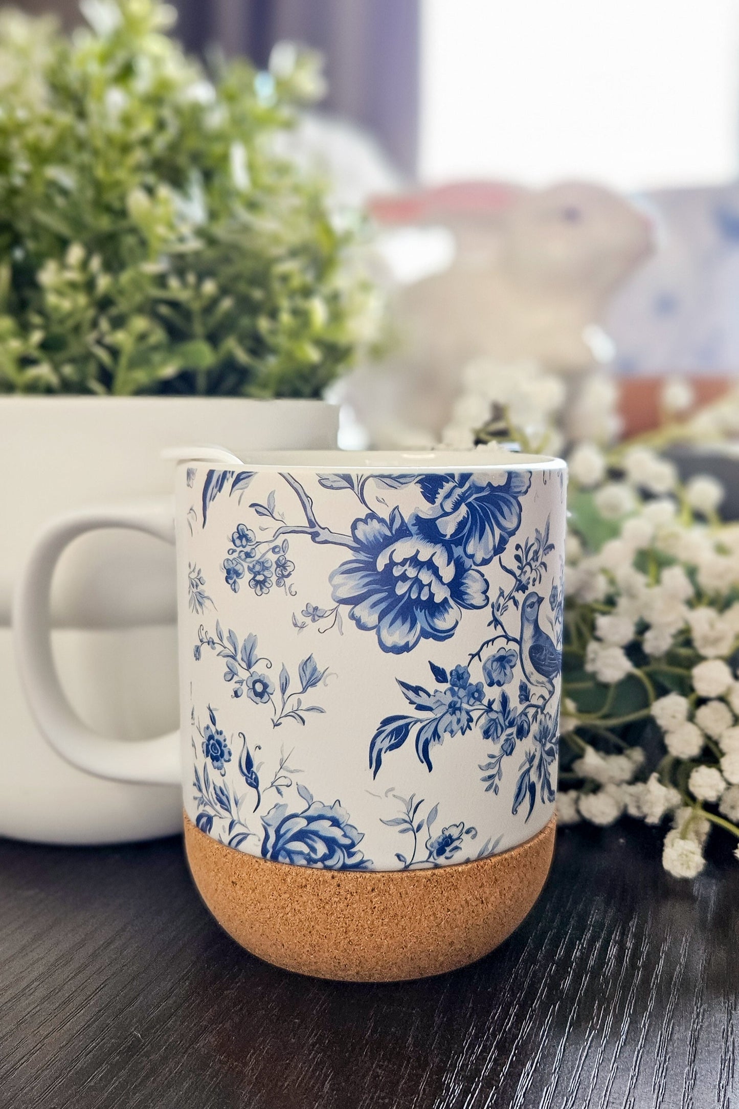 Chinoiserie Blue Bird Floral On-The-Go Travel Mug