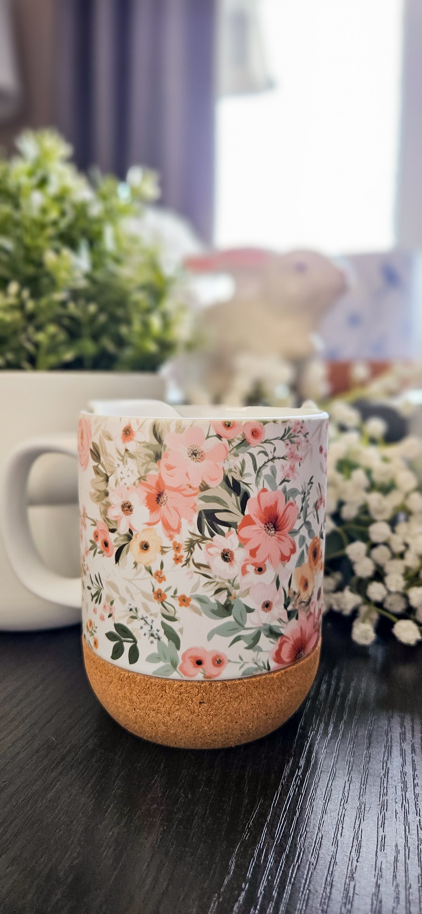 Ditsy Peach Floral On-The-Go Travel Mug