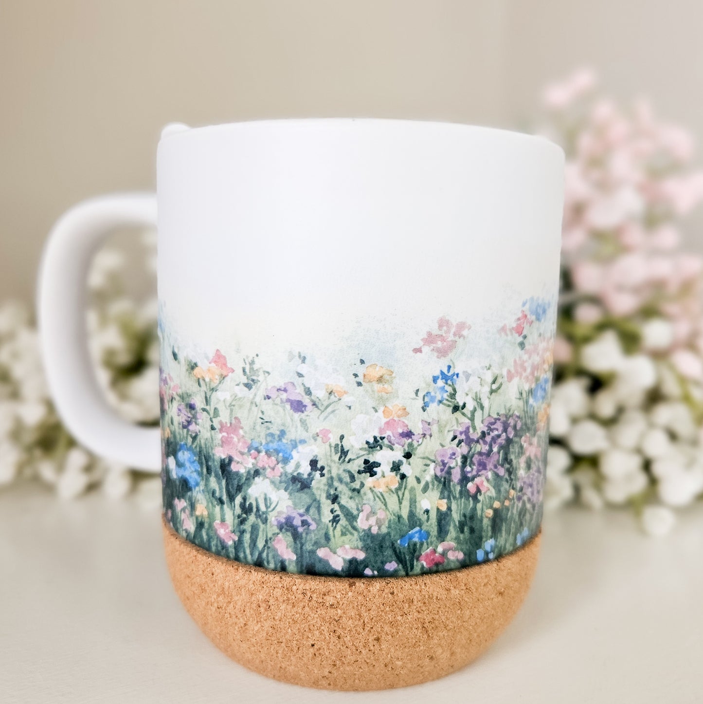 Watercolor Wildflowers On-The-Go Travel Mug