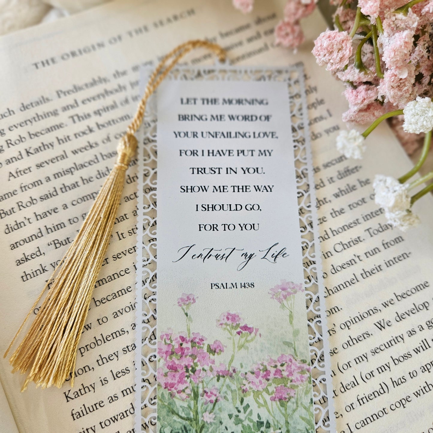 Bookmark Psalm 143:8 I Entrust my Life