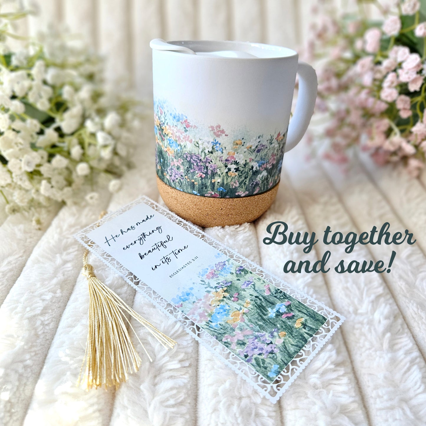 Watercolor Wildflowers On-The-Go Travel Mug
