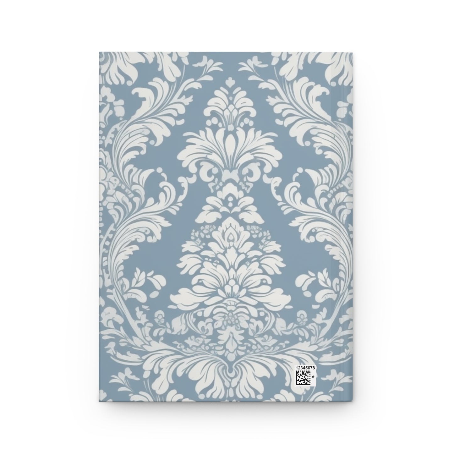 Hardcover Journal Matte - Bridgerton Themed Soft Blue Baroque Pattern