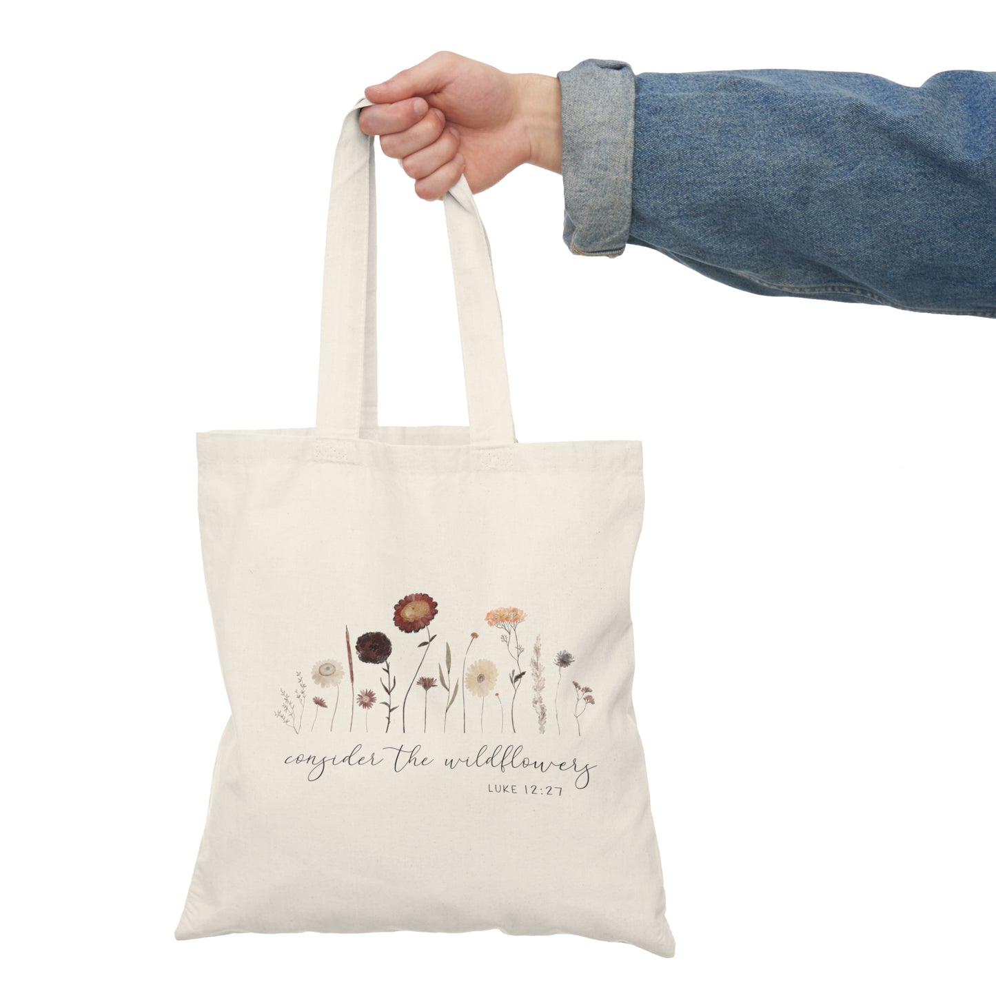 Consider the Wildflowers Natural Tote Bag