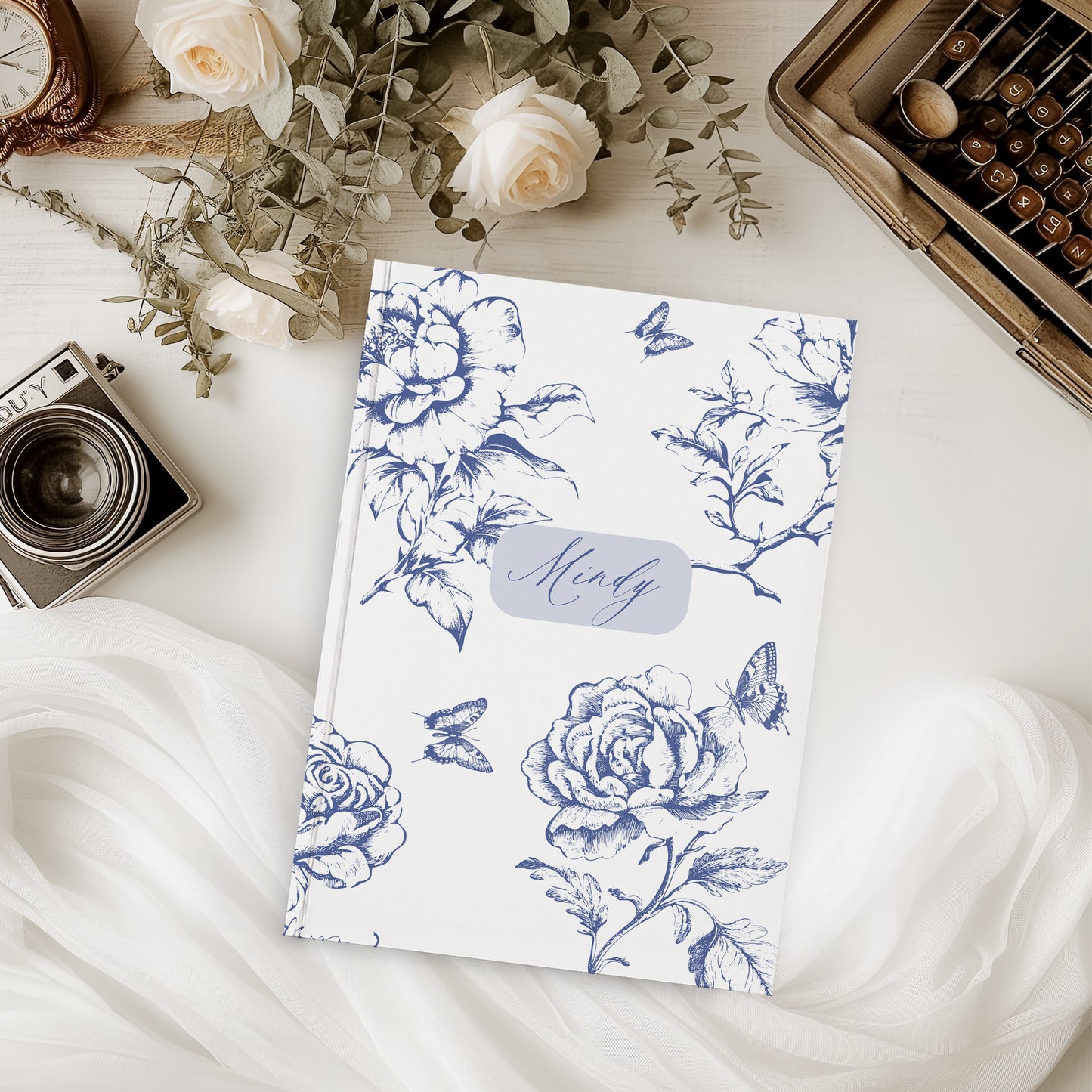 Chinoiserie Blue Floral Journal