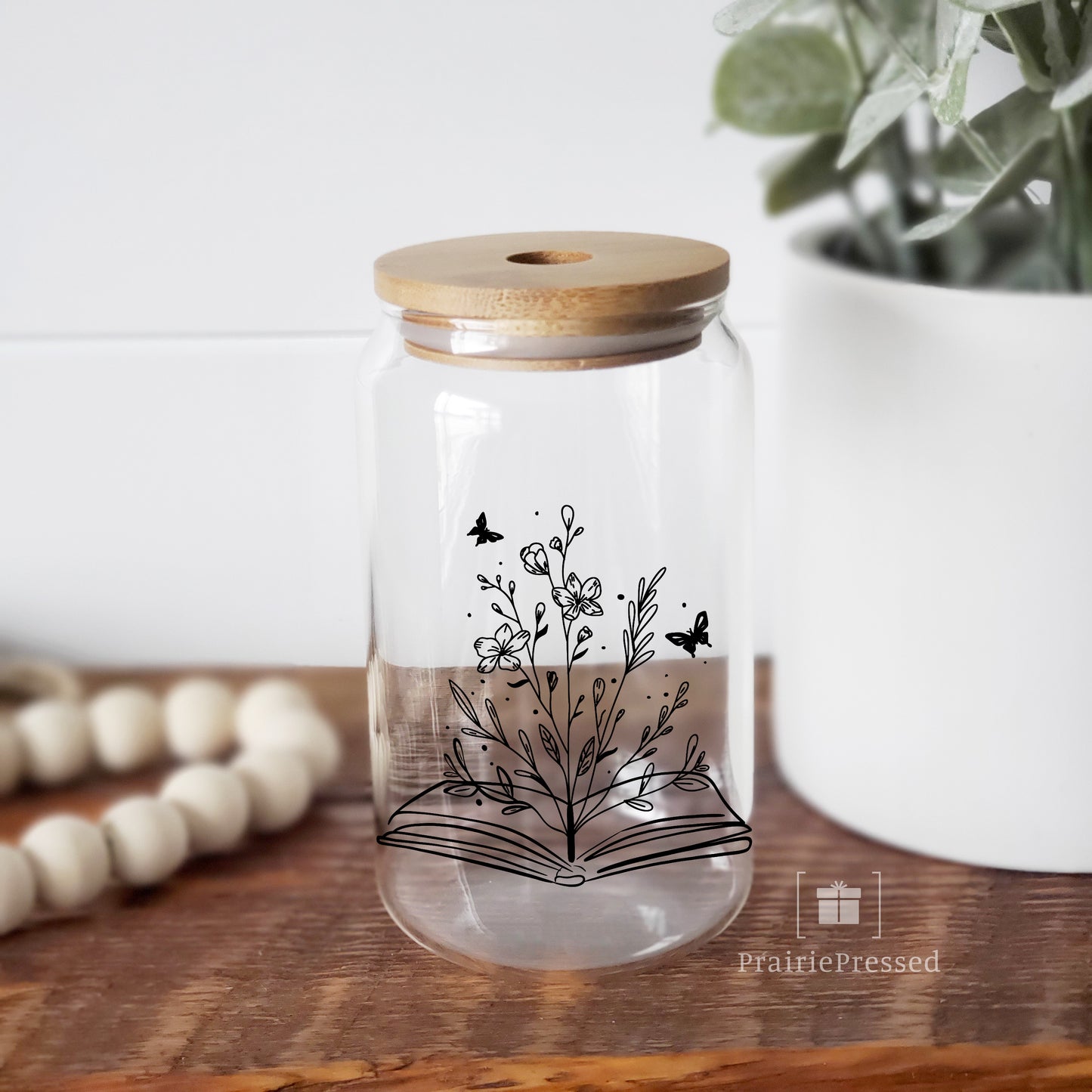 Grow your Mind Wildflowers 16oz. Glass Can