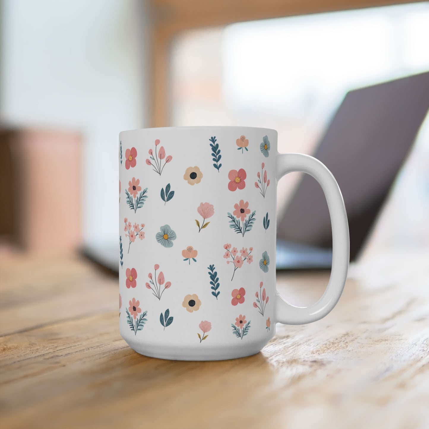 The Joy of the Lord Ceramic Mug Ditsy Floral