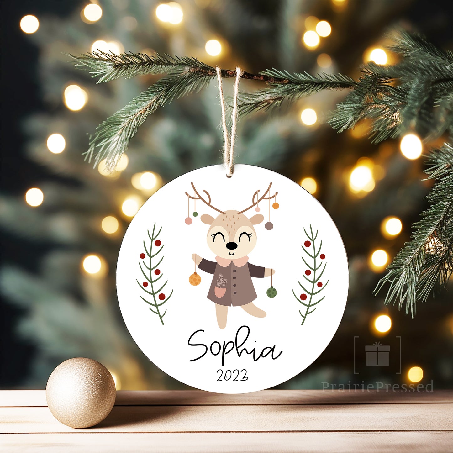 Boho Deer Ornament - 11 Deer Options