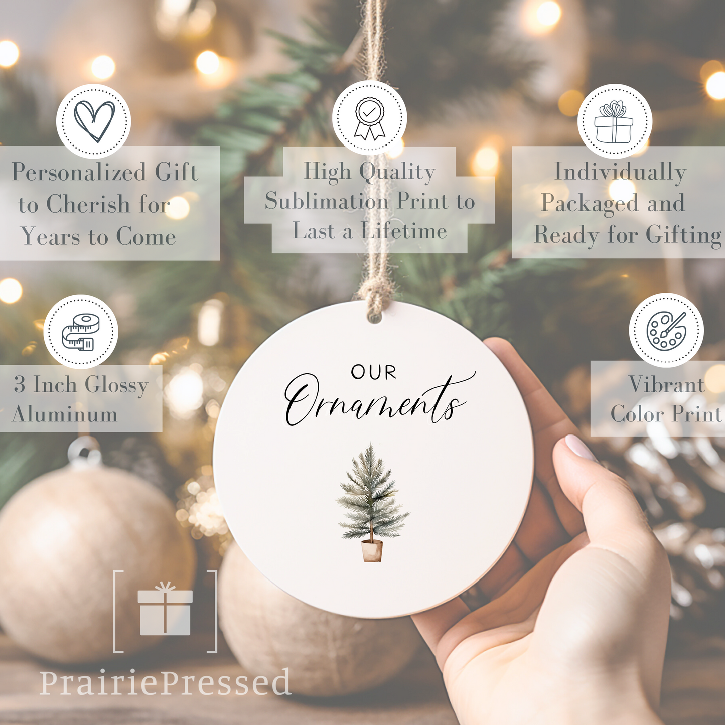 Bestie Quote - Heart shaped Ornament