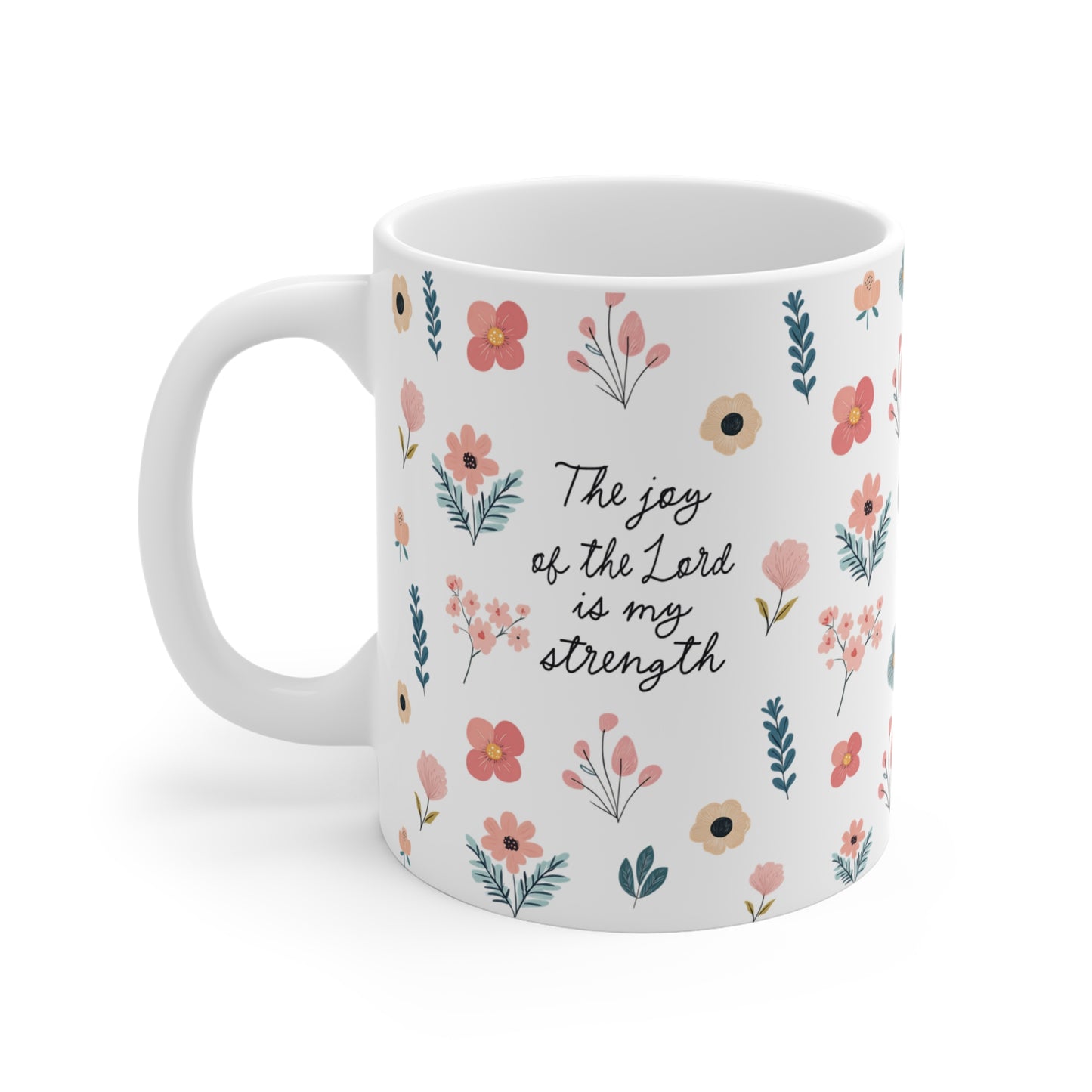 The Joy of the Lord Ceramic Mug Ditsy Floral