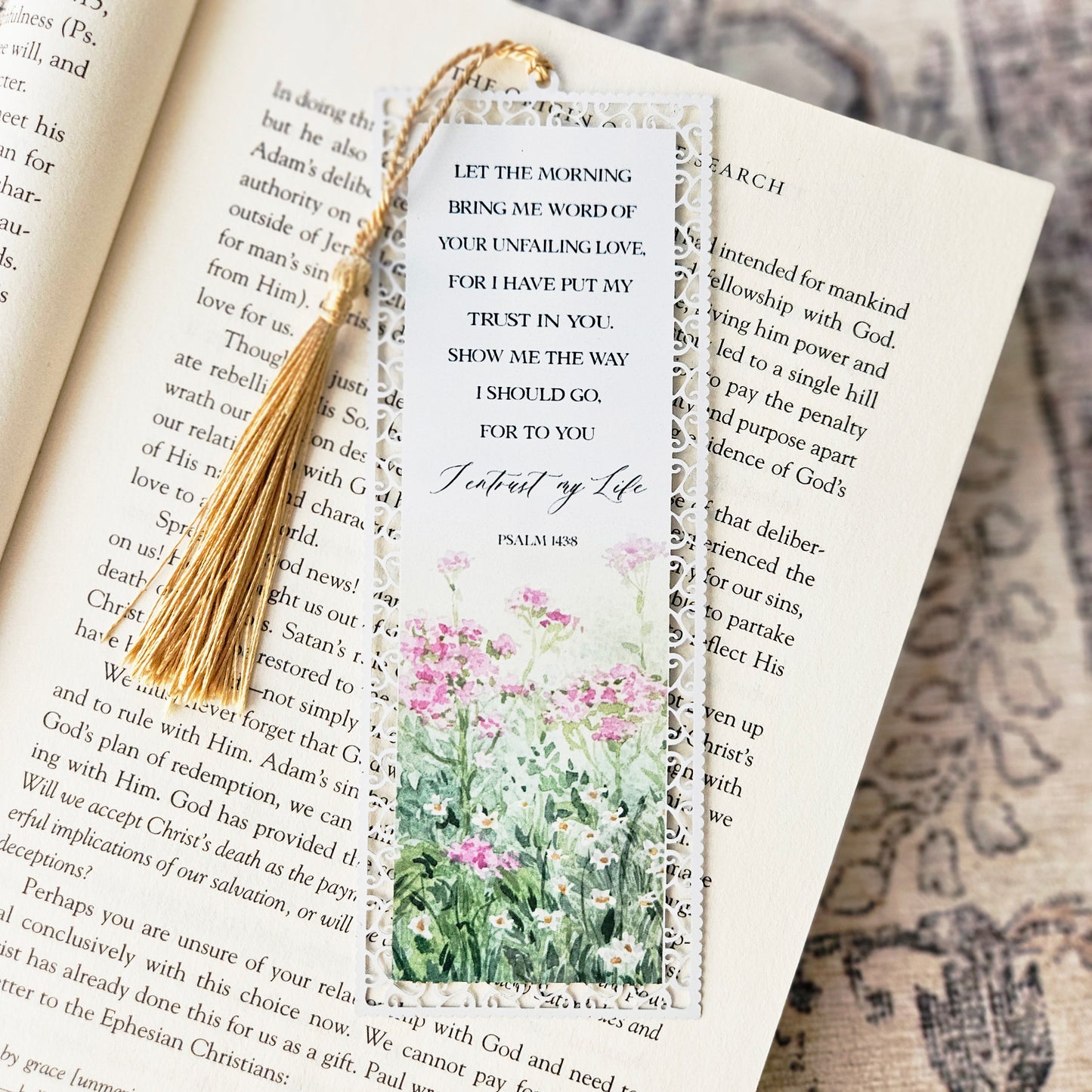 Bookmark Psalm 143:8 I Entrust my Life