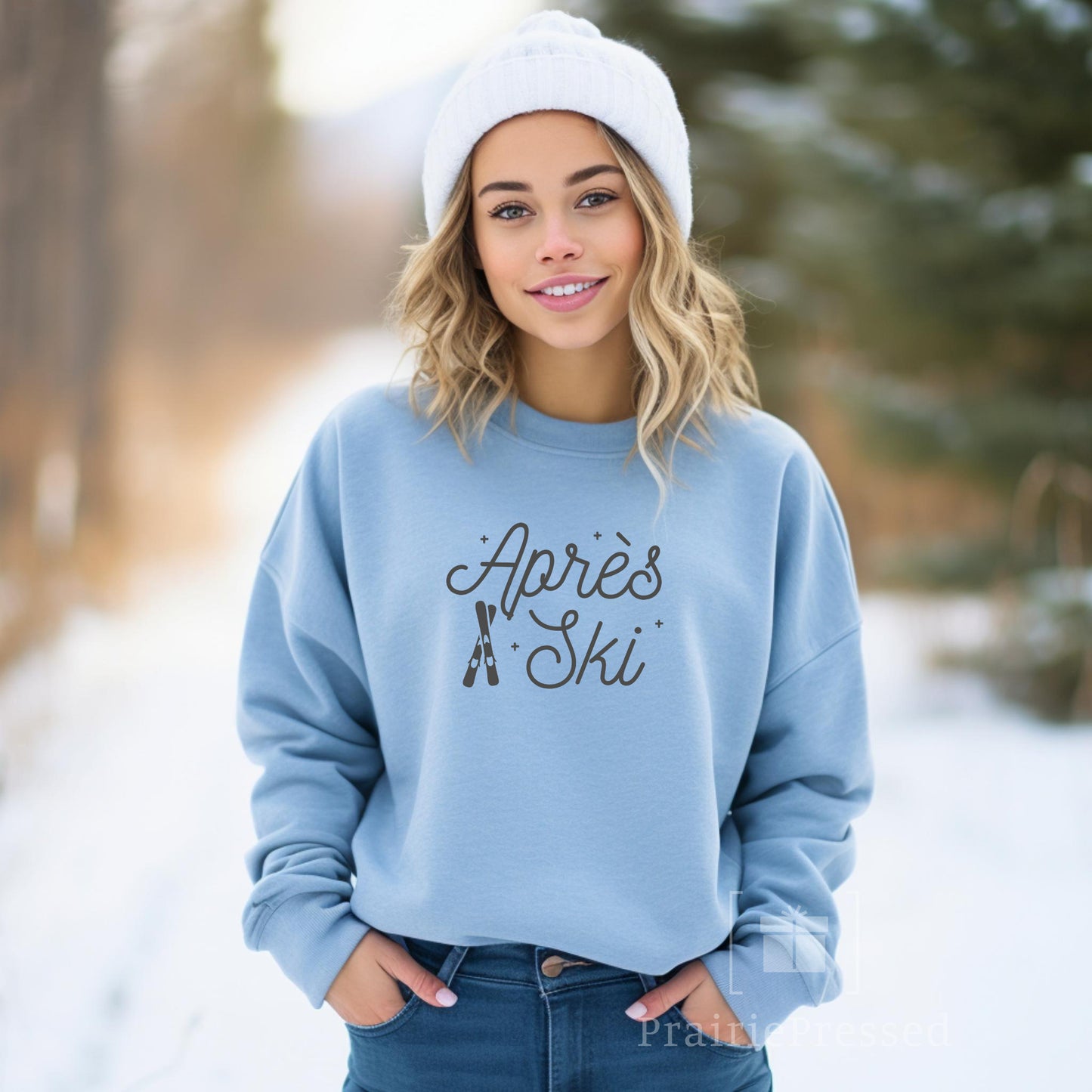 Après ski Skis Crewneck Sweatshirt