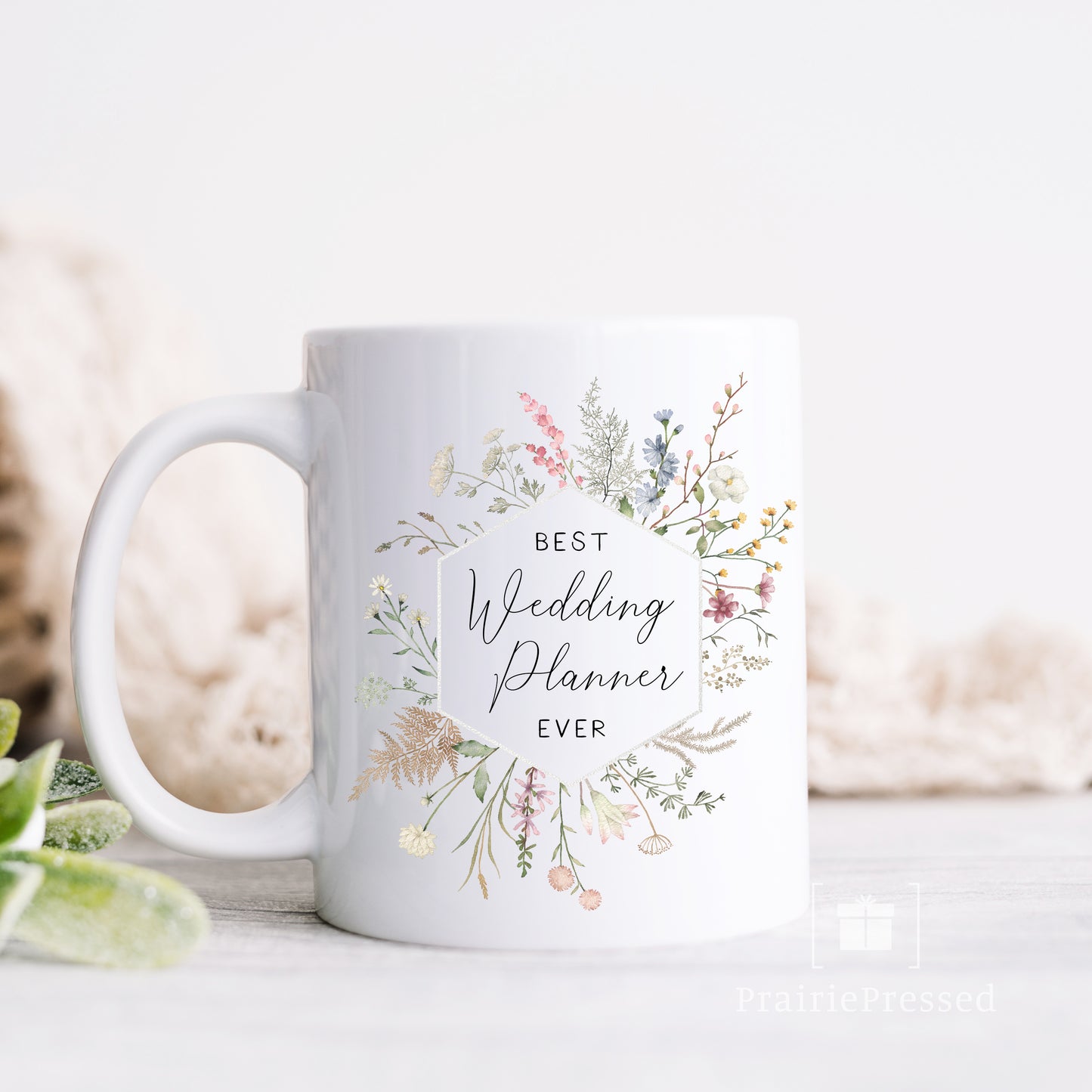 Best Wedding Planner Ever! Floral Wedding Gift Mugs