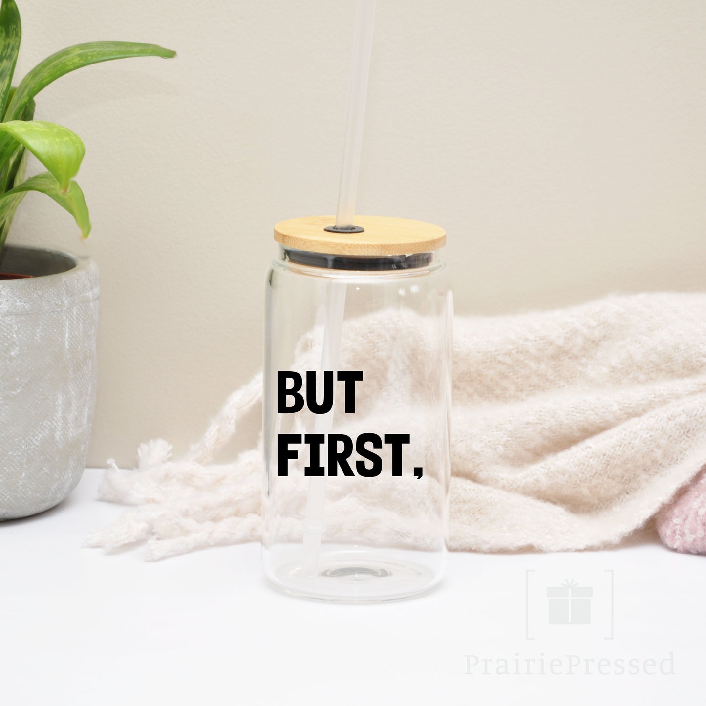 But First 16oz. Glass Can