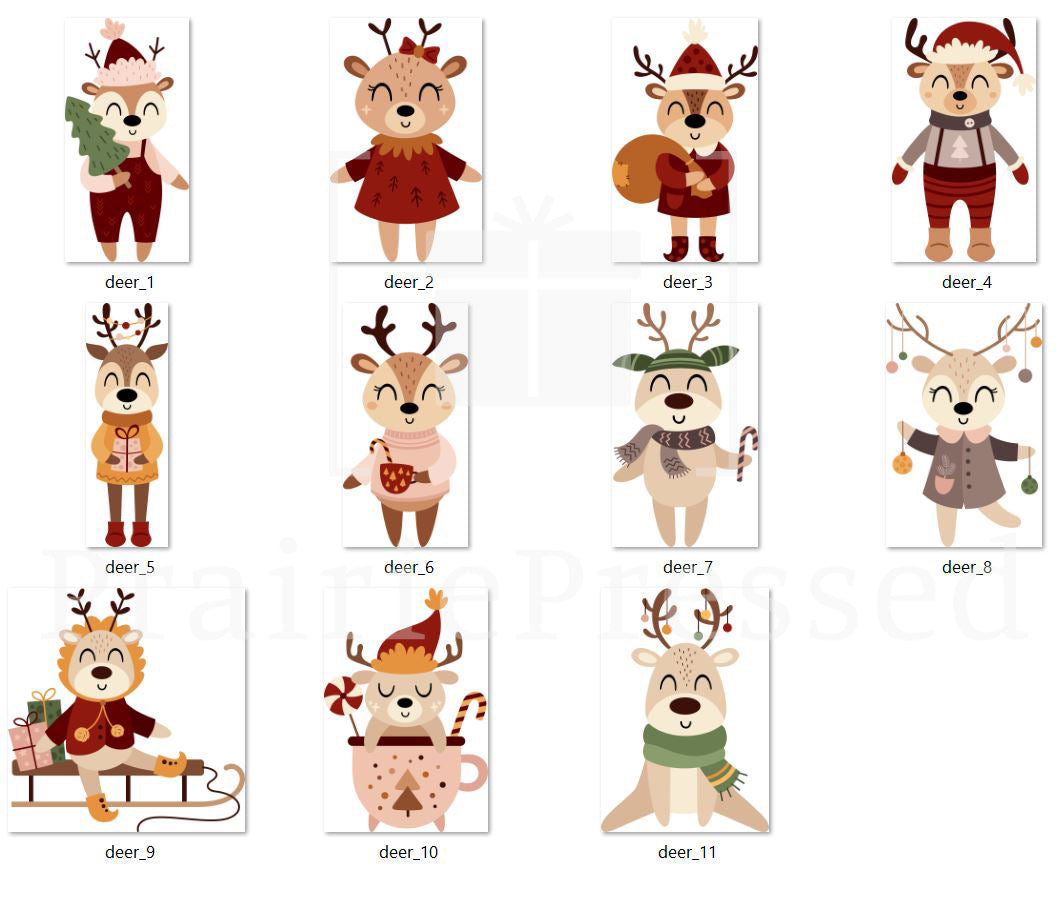 Boho Deer Ornament - 11 Deer Options