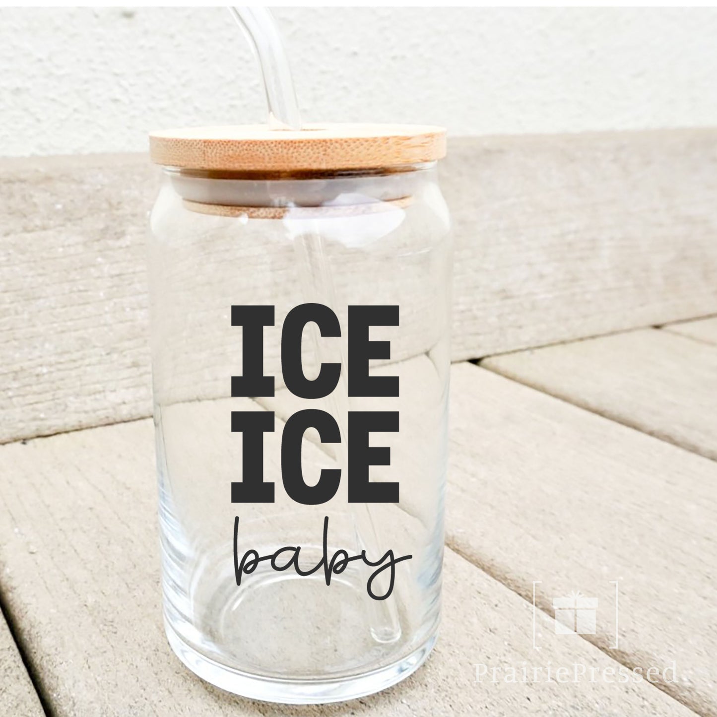 Ice Ice Baby 16oz. Glass Can