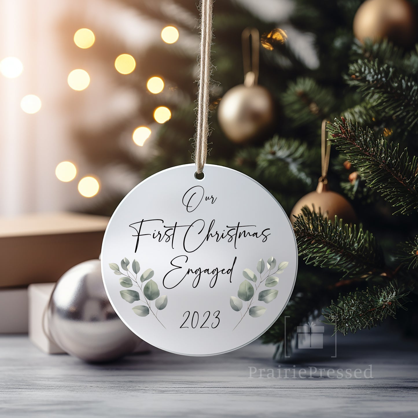 First Christmas Engaged Ornament