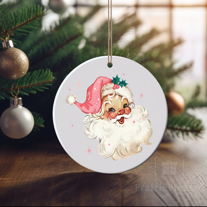 Vintage Santa Trees Ornament - 3 Options