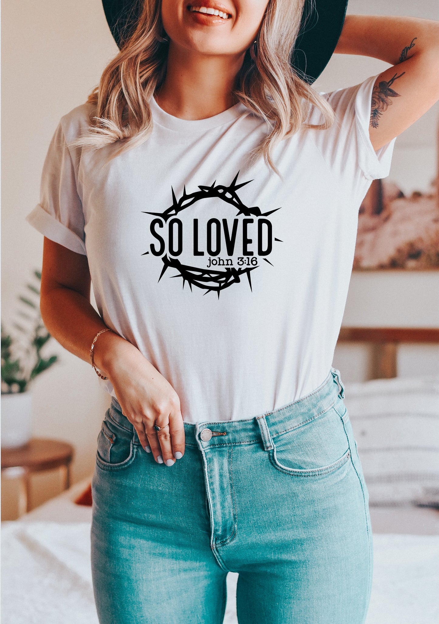 Easter Graphic T Shirt with John 3:16 verse