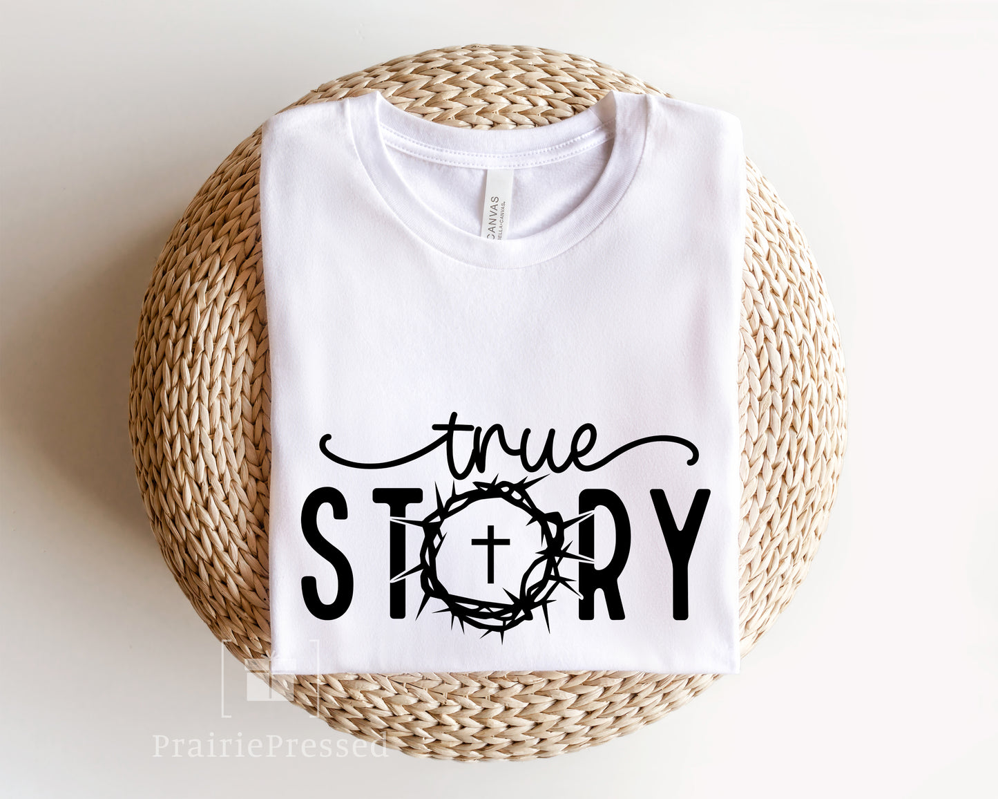 Easter Christian T Shirt - True Story Graphic of the Cross