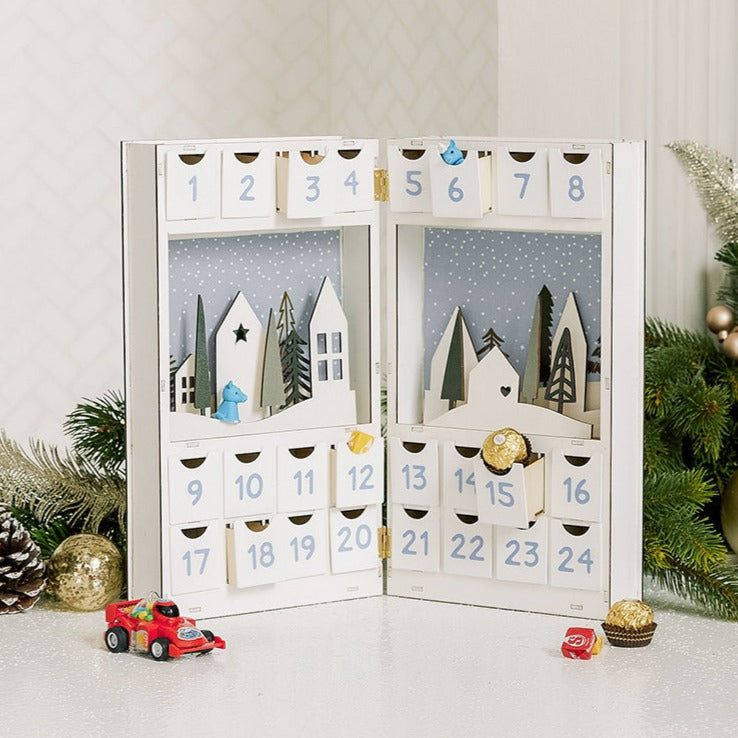 Christmas Countdown Foldable Wooden Advent Calendar – PrairiePressed