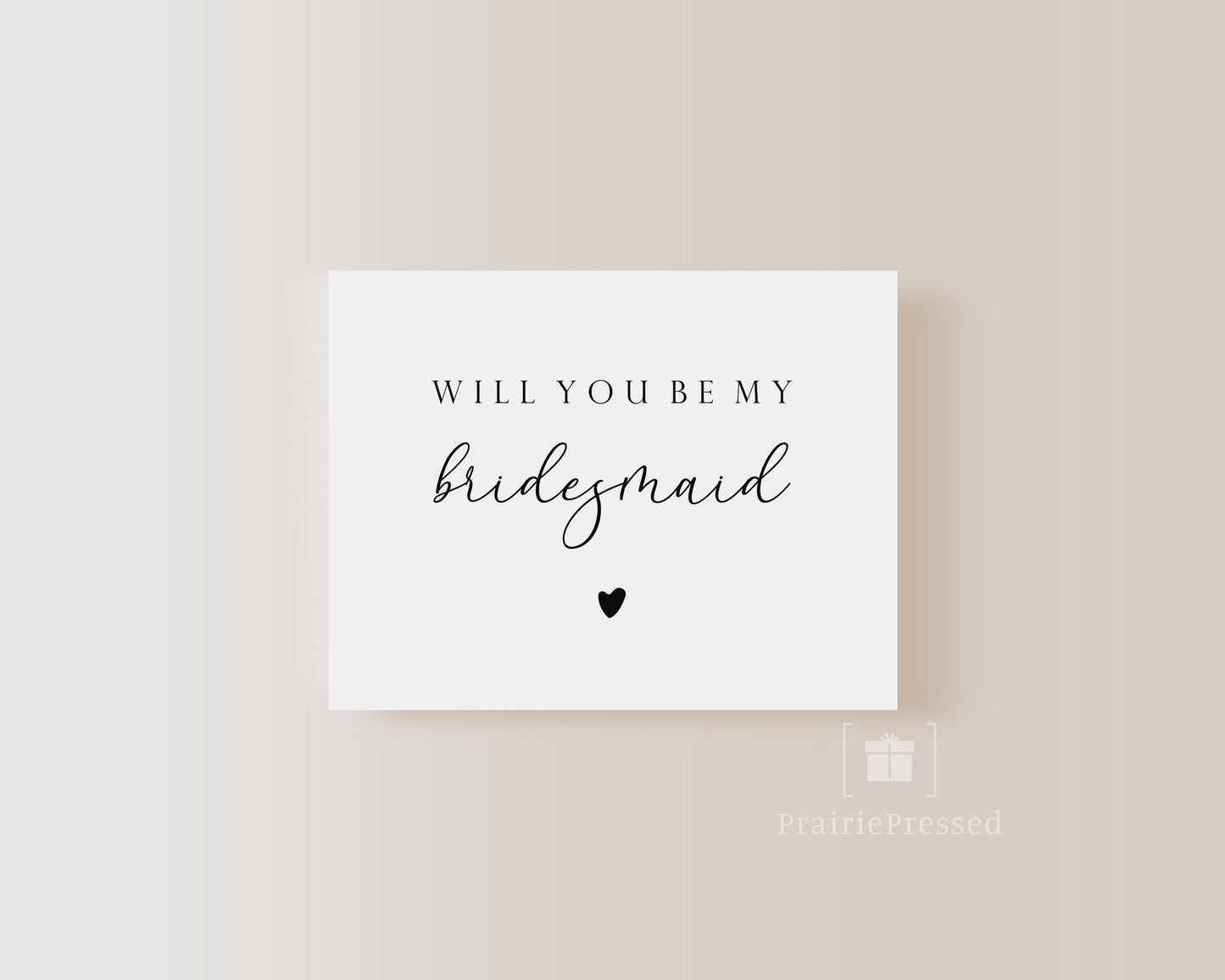 Bridesmaid Proposal Card - Size A2 with envelope
