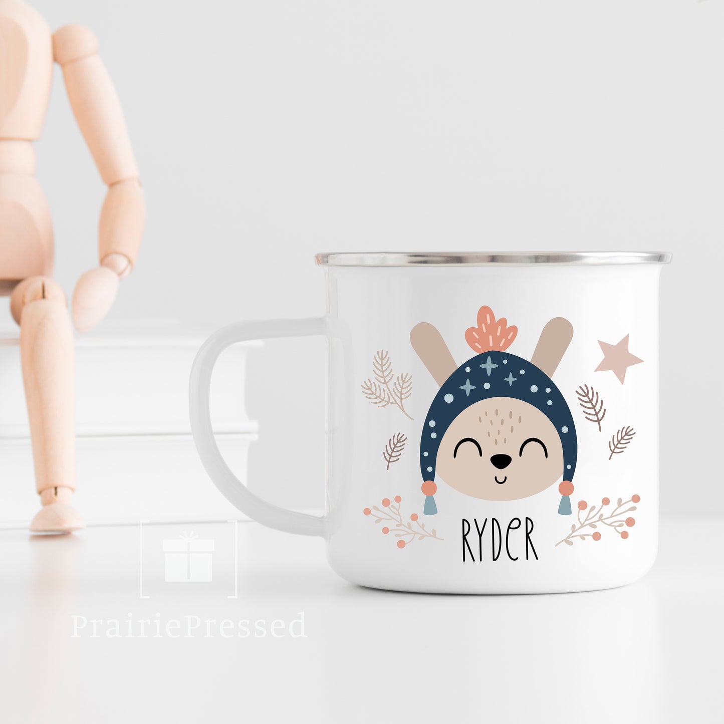 Winter Animals Enamel Mug 12oz