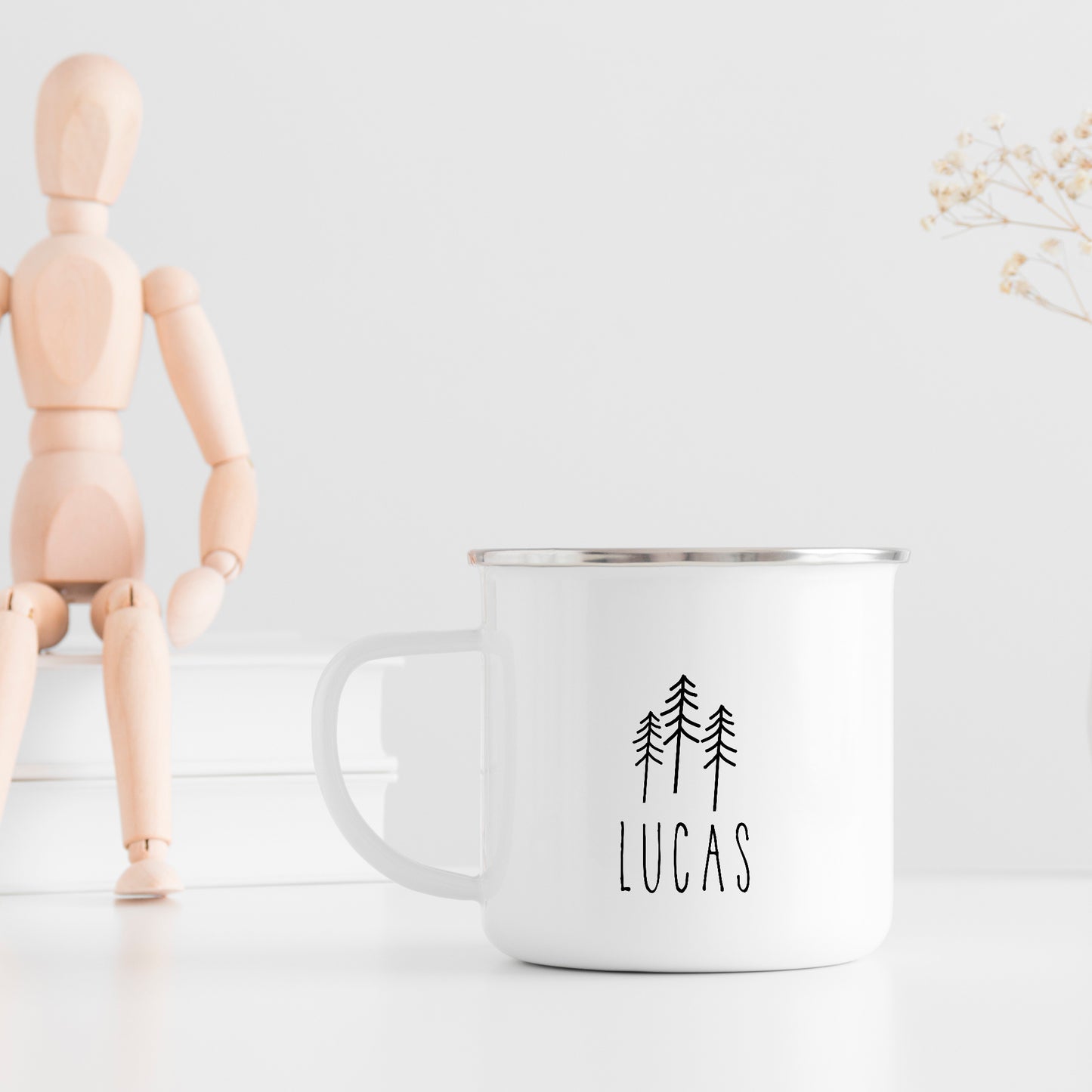 Kids Personalized 3Tree Enamel Mug 12oz