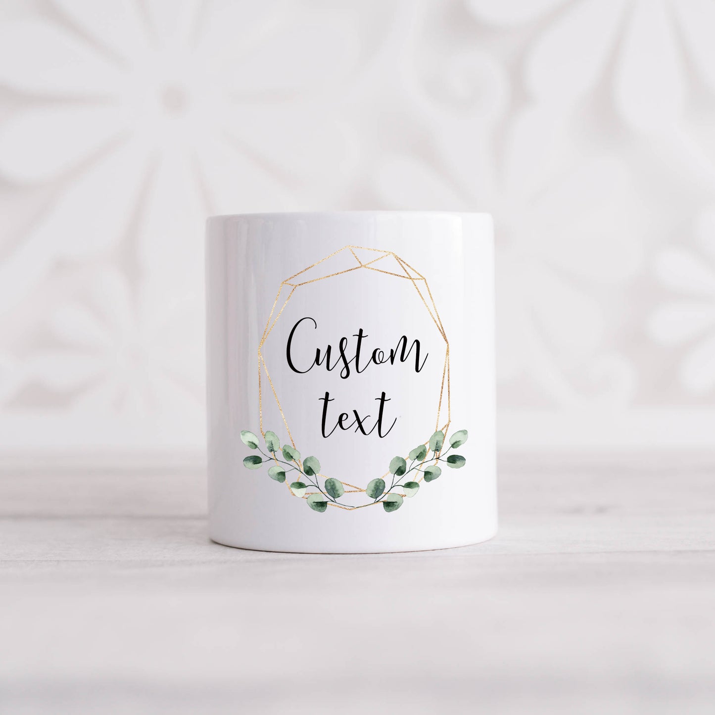 Custom Eucalyptus Coin Bank