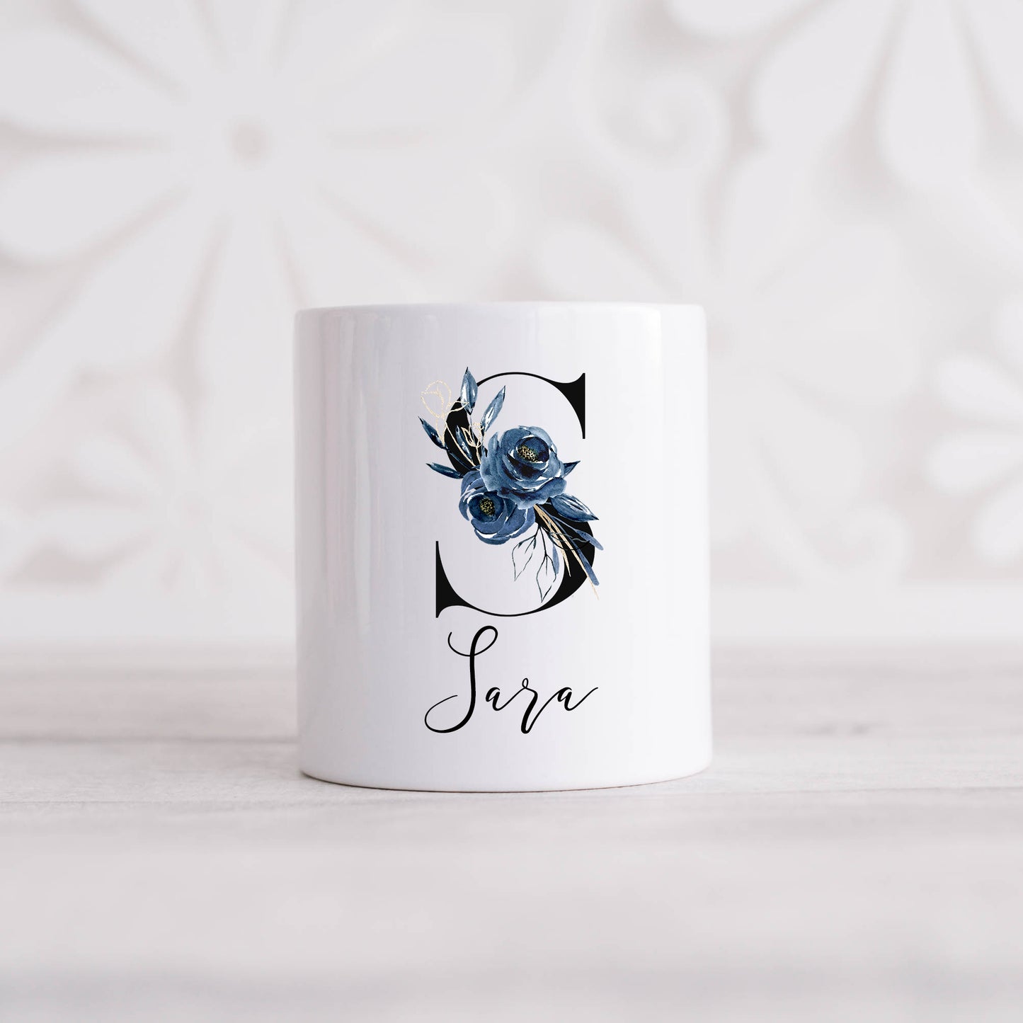 Monogram Floral Coin Bank