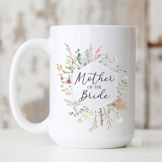 Mother of the Bride / Groom Mug - Delicate Widflower Ceramic Mug
