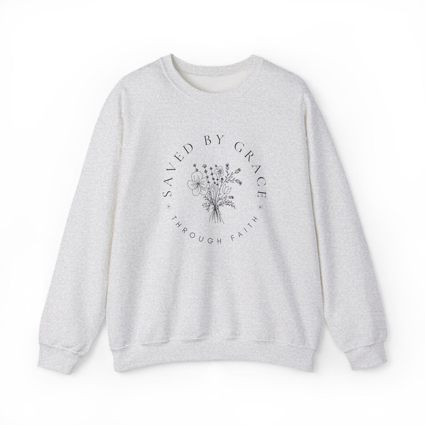Saved by Grace Sweatshirt | Ephesians 2:8 Christian Crewneck | Faith Apparel | Canada
