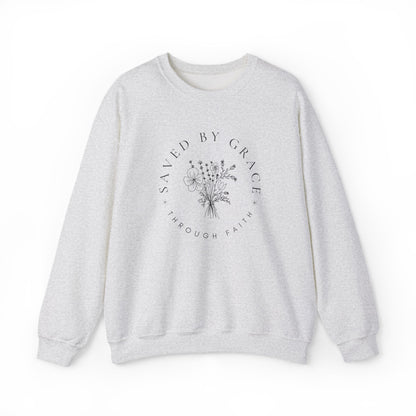 Saved by Grace Sweatshirt | Ephesians 2:8 Christian Crewneck | Faith Apparel | Canada