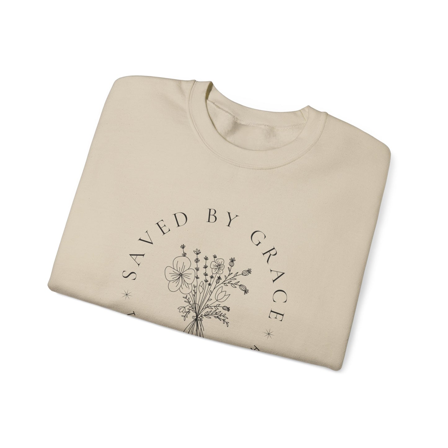 Saved by Grace Sweatshirt | Ephesians 2:8 Christian Crewneck | Faith Apparel | Canada