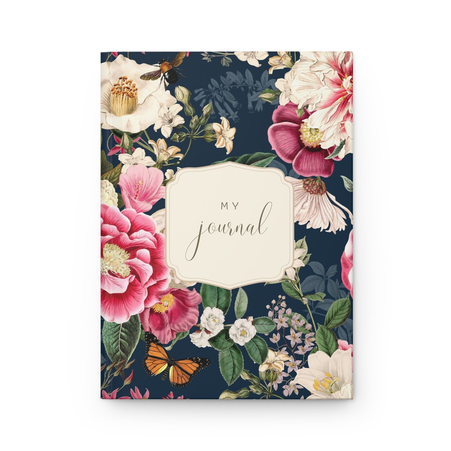 My Journal - Navy Blue Vintage Floral