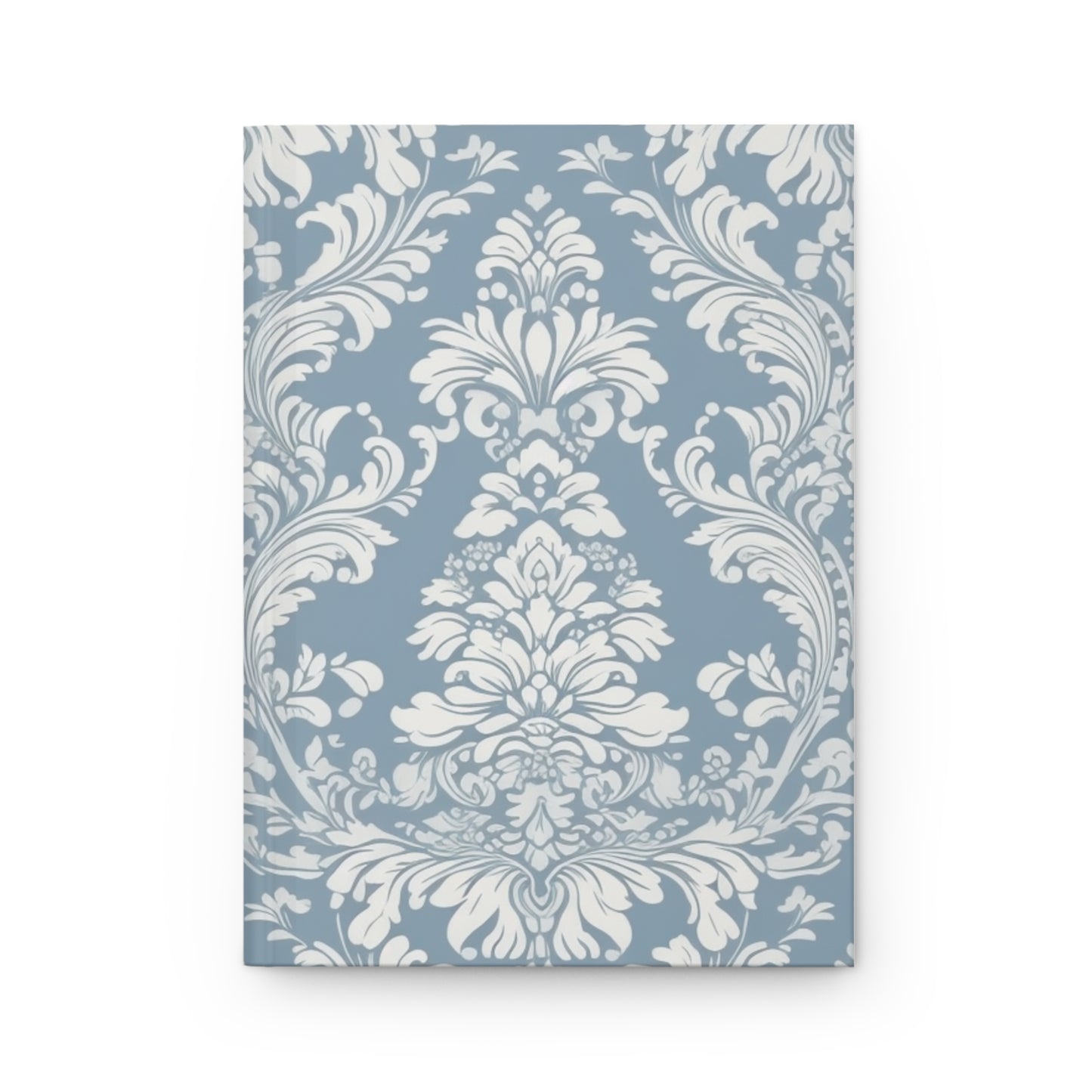 Hardcover Journal Matte - Bridgerton Themed Soft Blue Baroque Pattern