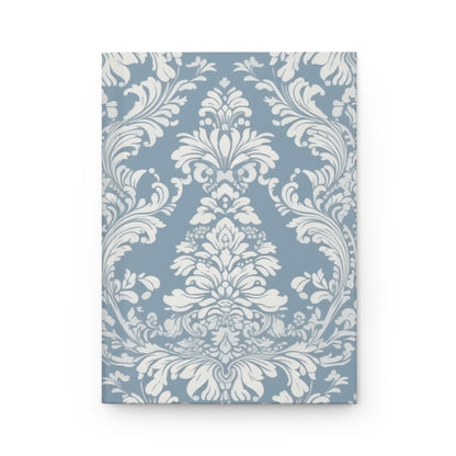 Hardcover Journal Matte - Bridgerton Themed Soft Blue Baroque Pattern