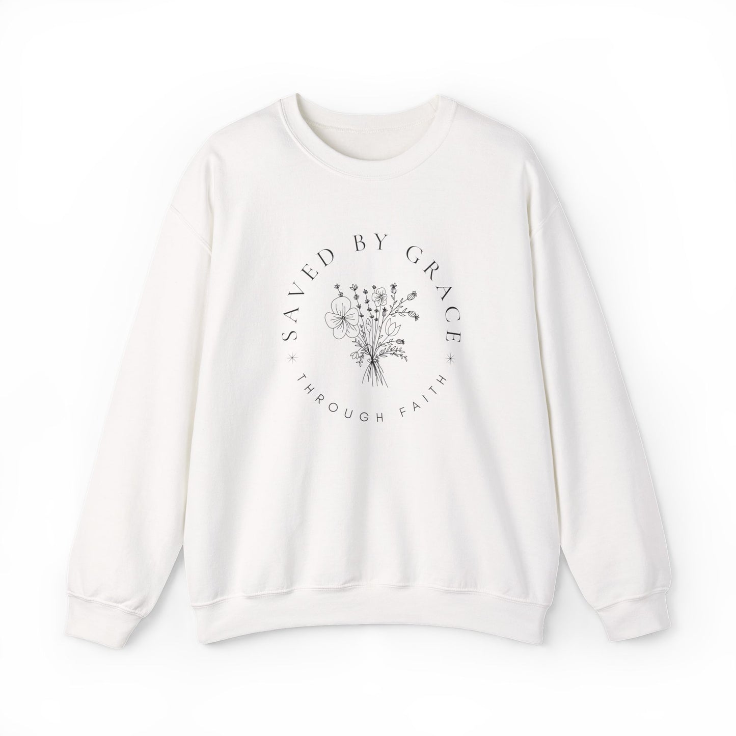 Saved by Grace Sweatshirt | Ephesians 2:8 Christian Crewneck | Faith Apparel | Canada