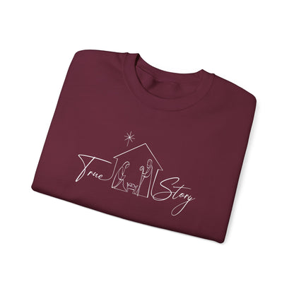 True Story Nativity Christmas Crewneck