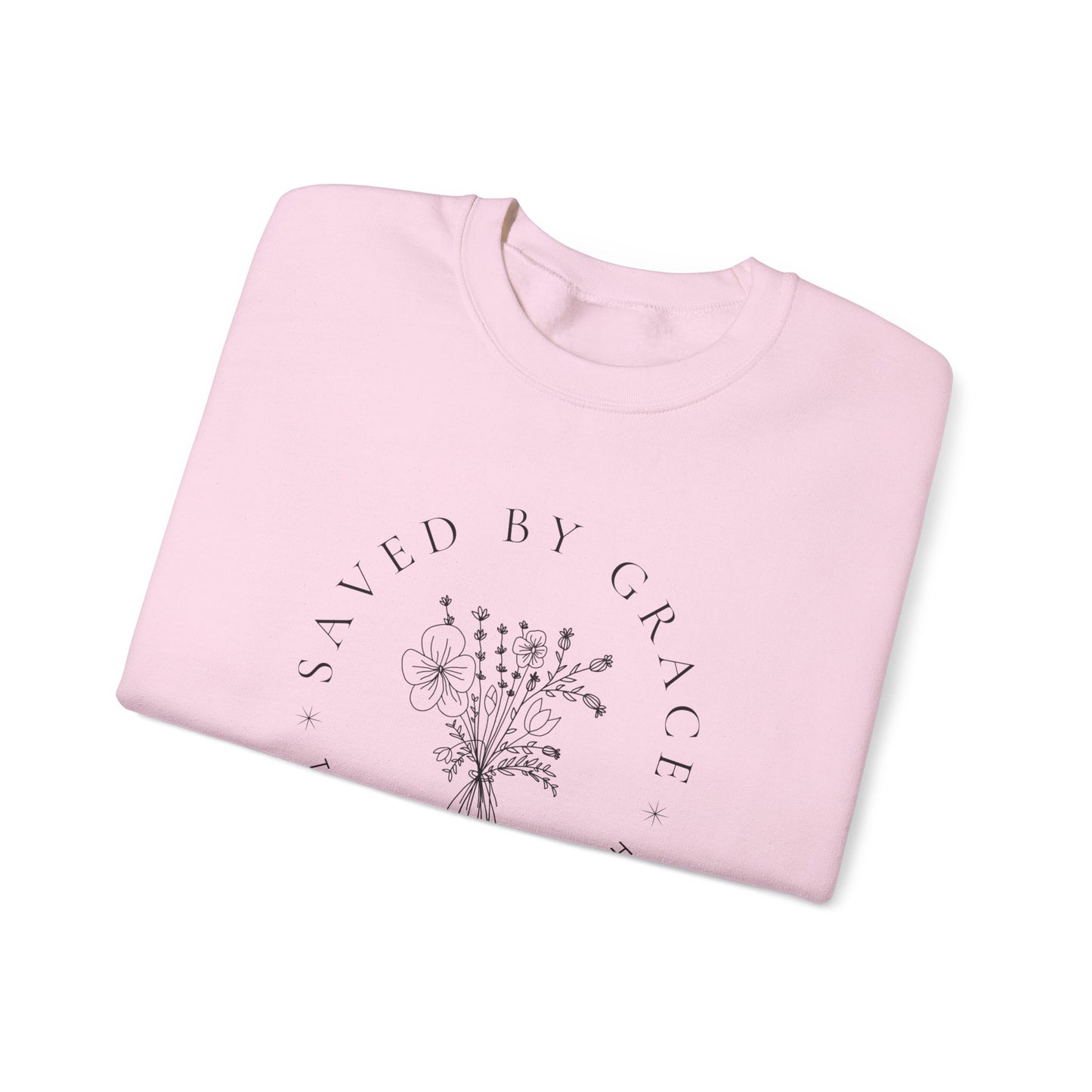 Saved by Grace Sweatshirt | Ephesians 2:8 Christian Crewneck | Faith Apparel | Canada
