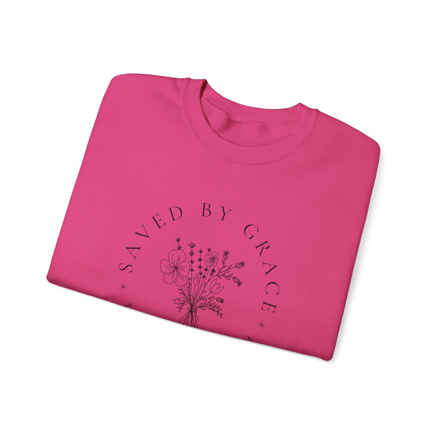 Saved by Grace Sweatshirt | Ephesians 2:8 Christian Crewneck | Faith Apparel | Canada