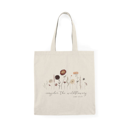 Consider the Wildflowers Natural Tote Bag