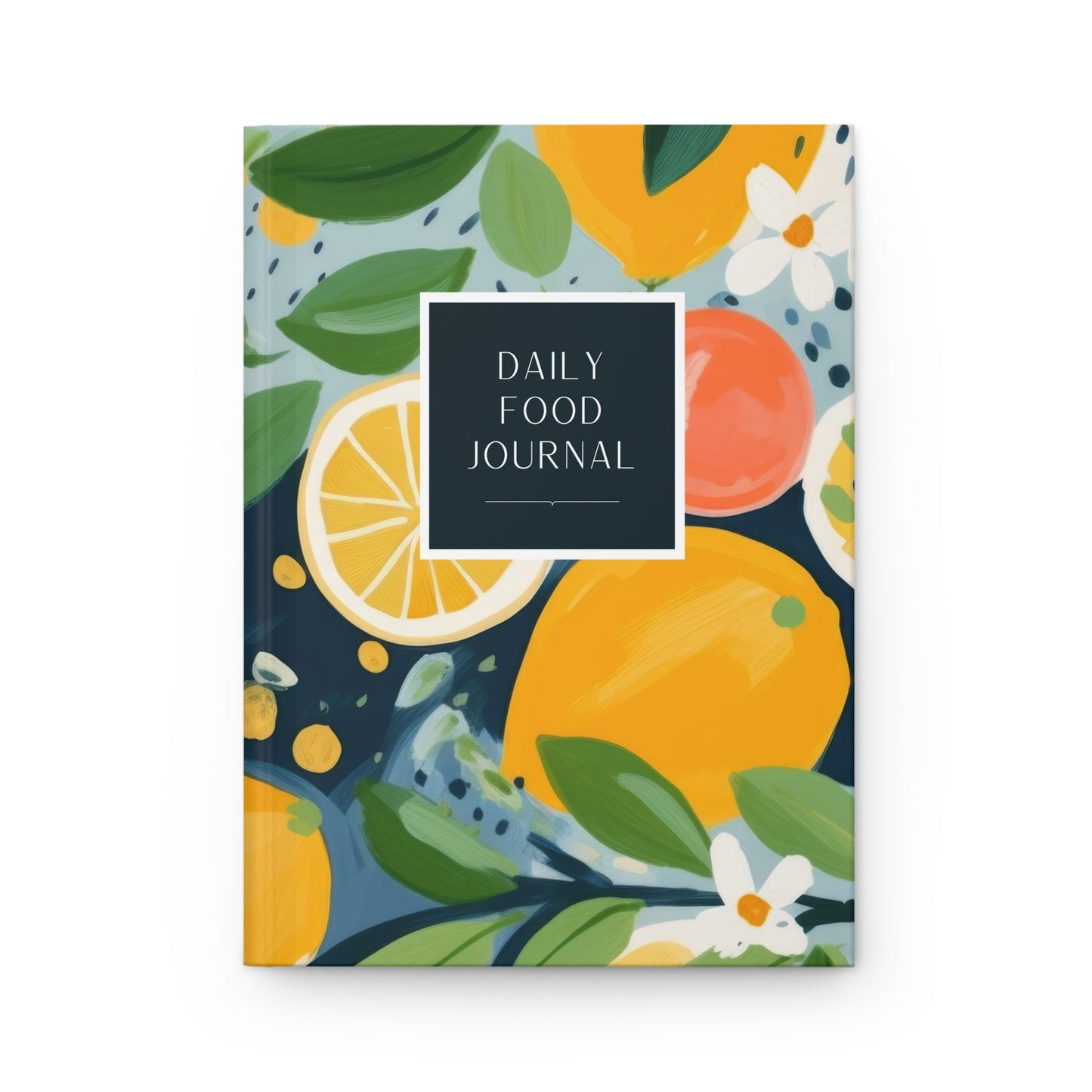 Daily Food Journal Citrus Pattern - Hardcover Matte