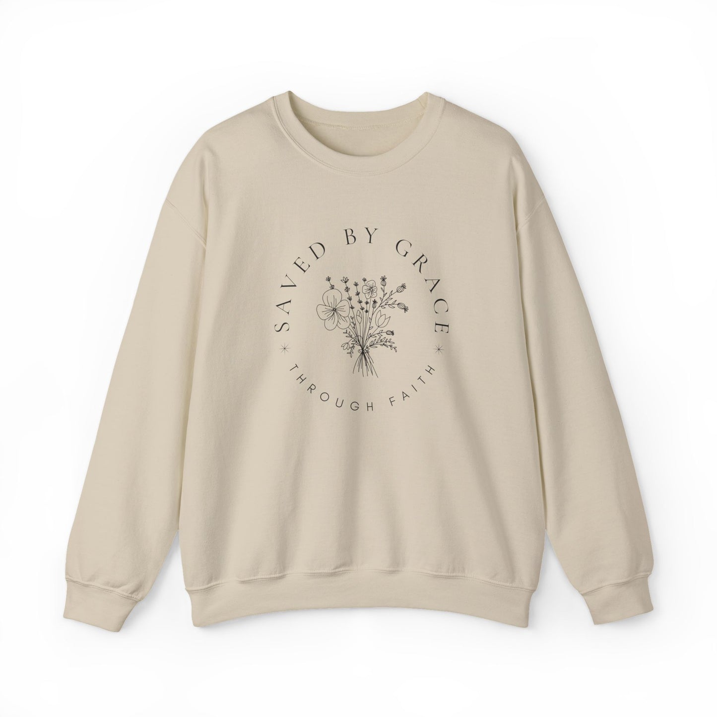 Saved by Grace Sweatshirt | Ephesians 2:8 Christian Crewneck | Faith Apparel | Canada