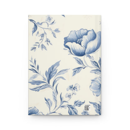 Chinoiserie Blue Toile Floral Journal - Hardcover Matte